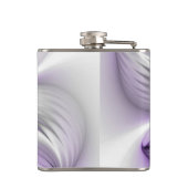 フローラエレガンスモダン抽象芸術バイオレットフラクタルアート フラスク (裏面)