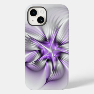 フローラエレガンスモダン抽象芸術バイオレットフラクタルアート Case-Mate iPhone 14ケース