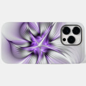 フローラエレガンスモダン抽象芸術バイオレットフラクタルアート Case-Mate iPhoneケース (裏面 (横))