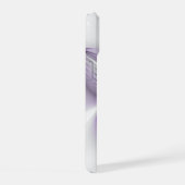 フローラエレガンスモダン抽象芸術バイオレットフラクタルアート iPhone 15ケース (右側面)