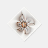 フローラエレガンスモダン抽象芸術フラクタル・アート スタンダードカクテルナプキン (角)