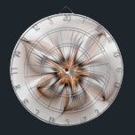 フローラエレガンスモダン抽象芸術フラクタル・アート ダーツボード<br><div class="desc">ユニークエレガントファンタジーの花、3次元と金大切属色。デザインのダーツボードなど。</div>