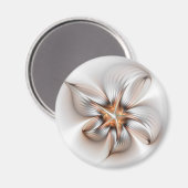 フローラエレガンスモダン抽象芸術フラクタル・アート マグネット (正面/裏面)