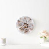 フローラエレガンスモダン抽象芸術フラクタル・アート ラウンド壁時計 (ホーム)