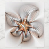 フローラエレガンスモダン抽象芸術フラクタル・アート ワインラベル (シングルラベル)