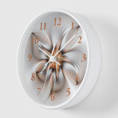 フローラエレガンスモダン抽象芸術フラクタル・アート 壁時計 (傾斜)