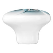 フローラエレガンスモダン抽象芸術ブルーフラクタルアート セラミックノブ (側面)