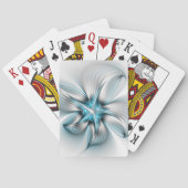 フローラエレガンスモダン抽象芸術ブルーフラクタルアート トランプ (裏面)