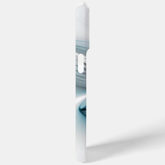 フローラエレガンスモダン抽象芸術ブルーフラクタルアート Case-Mate iPhoneケース (裏面 / 右)