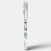 フローラエレガンスモダン抽象芸術ブルーフラクタルアート Case-Mate iPhoneケース (裏面 / 左)