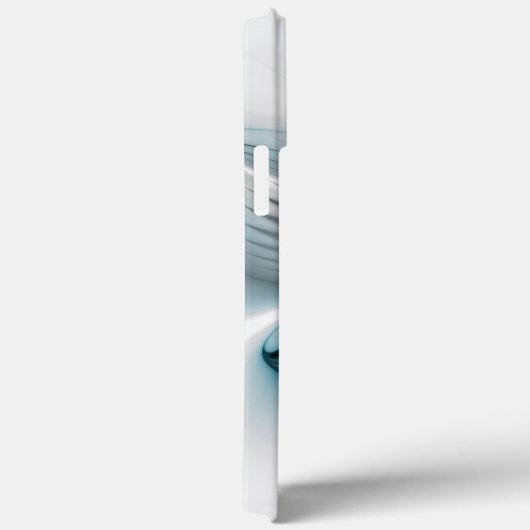 フローラエレガンスモダン抽象芸術ブルーフラクタルアート Case-Mate iPhoneケース (裏面 / 右)