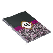 フローラエレガンスモノグラムのジャーナル:ヴィンテージピンク ノートブック (右側)