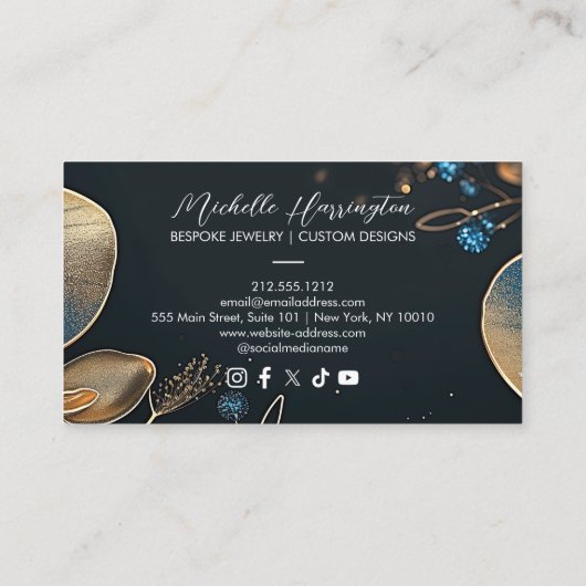 フローラエレガンスラックスジュエリーデザイナー 名刺 (裏面)