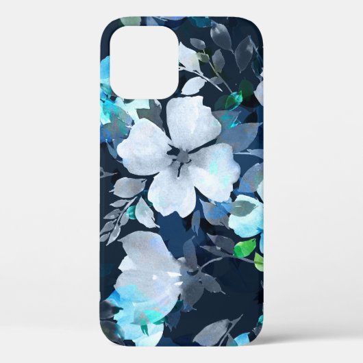 フローラエレガンス水の色パターン Case-Mate iPhoneケース (裏面)
