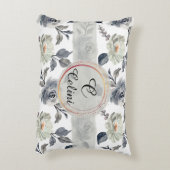 フローラエレガンス素晴らし：水彩模様 アクセントクッション (裏面(縦))