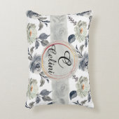 フローラエレガンス素晴らし：水彩模様 アクセントクッション (正面(垂直))