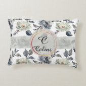 フローラエレガンス素晴らし：水彩模様 アクセントクッション (裏面)