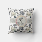 フローラエレガンス素晴らし：水彩模様 クッション (裏面)