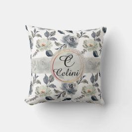 フローラエレガンス素晴らし：水彩模様 クッション