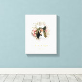 フローラエレガンス結婚、の写真フレーム キャンバスプリント (インサイチュ (ウッドフロア))