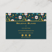 フローラエレガンス | シックモダンな 名刺 (裏面)