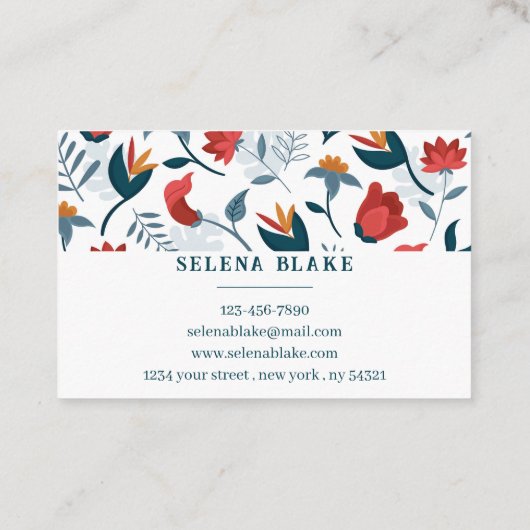 フローラエレガンス | シック&モダン 名刺 (裏面)