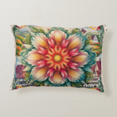 フローラエレガンス：ドイツのスタンプアート アクセントクッション (裏面)