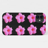 フローラエレガンス:ピンクのハイビスカス開花オンブラック" Case-Mate iPhoneケース (裏面(横))