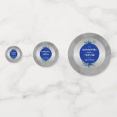 フローラエレガンス&メタリック銀色の花 コンフェッティ (裏面)