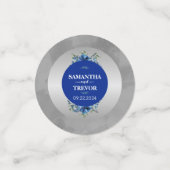 フローラエレガンス&メタリック銀色の花 コンフェッティ (スモール正面)