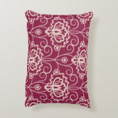 フローラエレガンス:レッドレースパターン アクセントクッション (裏面(縦))