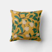 フローラエレガンス：ヴィンテージリーフィパターン。 クッション (裏面)