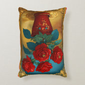 "フローラエレガンス:印刷されたアクセント枕ブルーミングw アクセントクッション (正面(垂直))