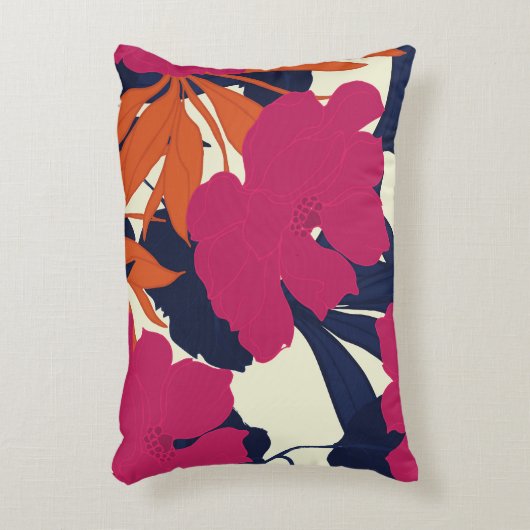 フローラエレガンス:抽象芸術パターン アクセントクッション (正面(垂直))