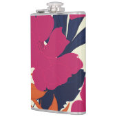 フローラエレガンス:抽象芸術パターン フラスク (左)