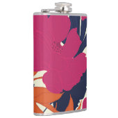 フローラエレガンス:抽象芸術パターン フラスク (右)