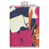 フローラエレガンス:抽象芸術パターン フラスク (裏面)