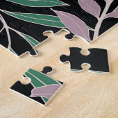 フローラエレガンス：抽象芸術ヴィンテージ背景 ジグソーパズル (側面)