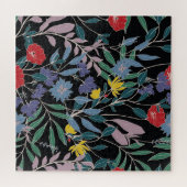 フローラエレガンス：抽象芸術ヴィンテージ背景 ジグソーパズル (横)