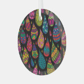 フローラエレガンス、抽象芸術背景。 ガラスオーナメント (正面左)