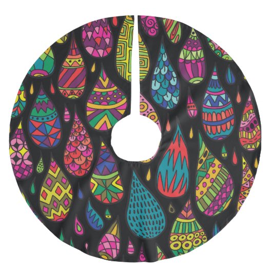 フローラエレガンス、抽象芸術背景。 ブラッシュドポリエステルツリースカート (正面)