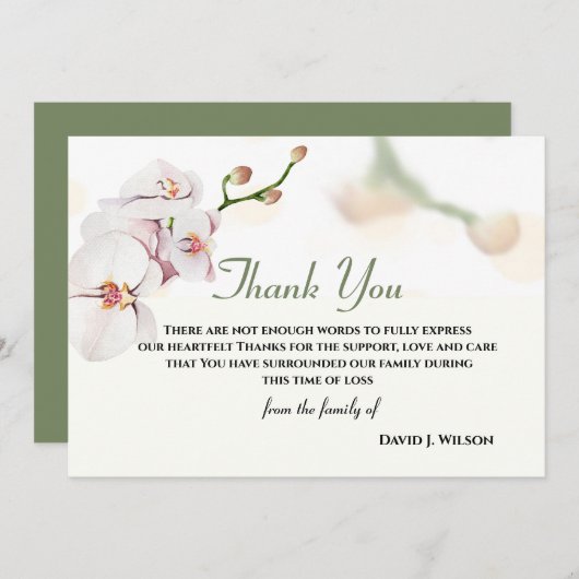 フローラエレガントありがとうメモリアルカード サンキューカード (正面/裏面)