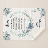 フローラエレガントおばあちゃん七孫引用文 シェルパブランケット (正面(横))