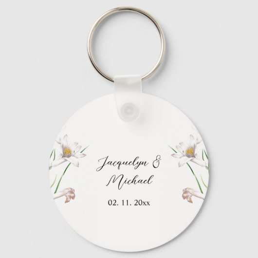 フローラエレガントかわいい書道の名前 キーホルダー (正面)