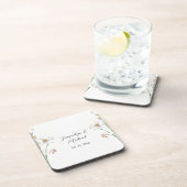 フローラエレガントかわいい書道の名前 コースター (右側)