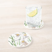 フローラエレガントかわいい書道の名前 コースター (側面)