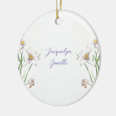 フローラエレガントかわいい書道の名前 セラミックオーナメント (左)