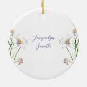 フローラエレガントかわいい書道の名前 セラミックオーナメント (裏面)
