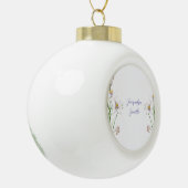 フローラエレガントかわいい書道の名前 セラミックボールオーナメント (左)