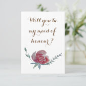 、フローラエレガントが私のメイド・オブ・オーナー（花嫁付き添い人） 招待状 (スタンド正面)